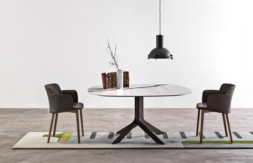 Desalto Стул из полипропилена и кожи с подлокотниками sun-id-1454311 - Вид №2