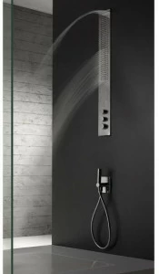 ZAZZERI Настенная душевая стойка из нержавеющей стали с душевой лейкой Obliqua