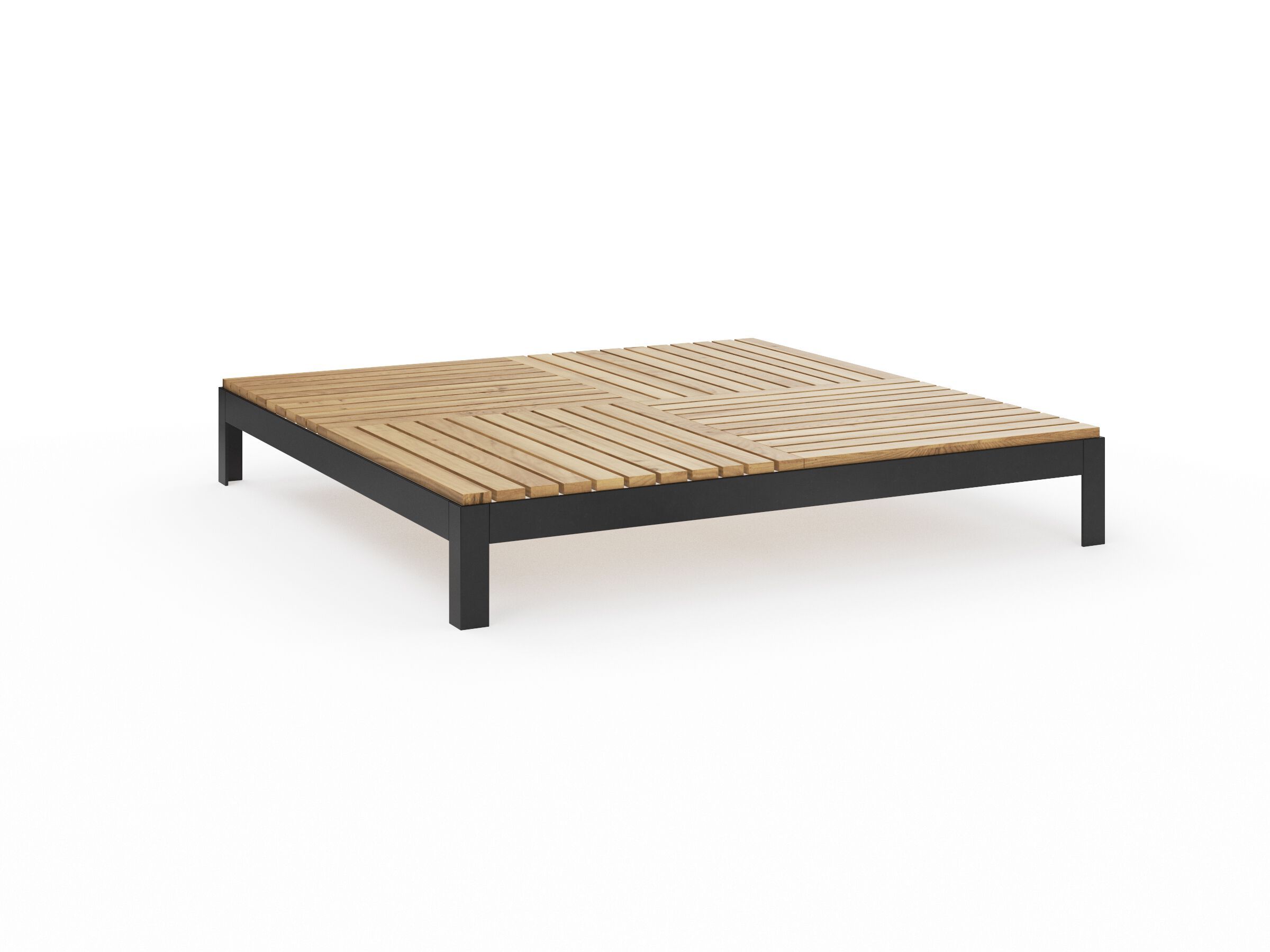 Стальной и деревянный квадратный журнальный столик Walters More Comfort ARCH-00150339 - Вид №2