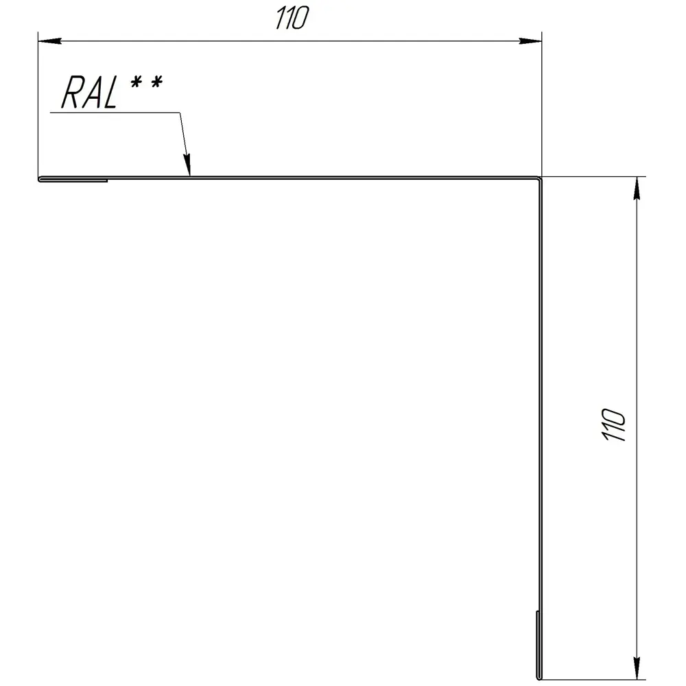 Планка для наружных углов 110x110 мм 2 м 0.4мм RAL 8017 Коричневый 11739687 STLM-2121731 OPTIMA  - Вид №1