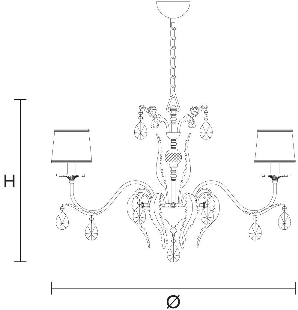 Masiero Люстра из легкого металла с кристаллами Acantia sun-id-1392064 - Вид №1