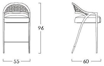 Jetclass Барный стул с подставкой для ног Pierre Jpr309, jpr309a - Вид №3