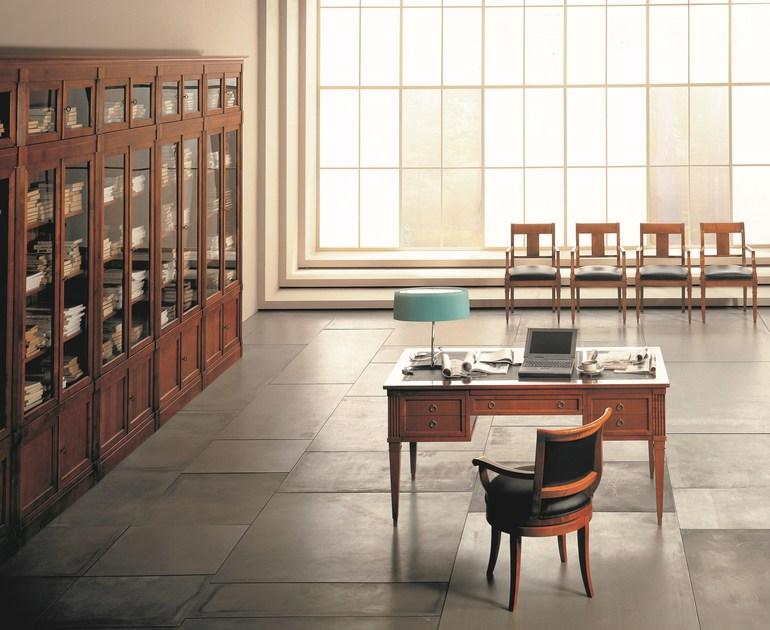 Morelato Модульный модульный книжный шкаф вишня Direttorio Art. fs3010186 - Вид №1