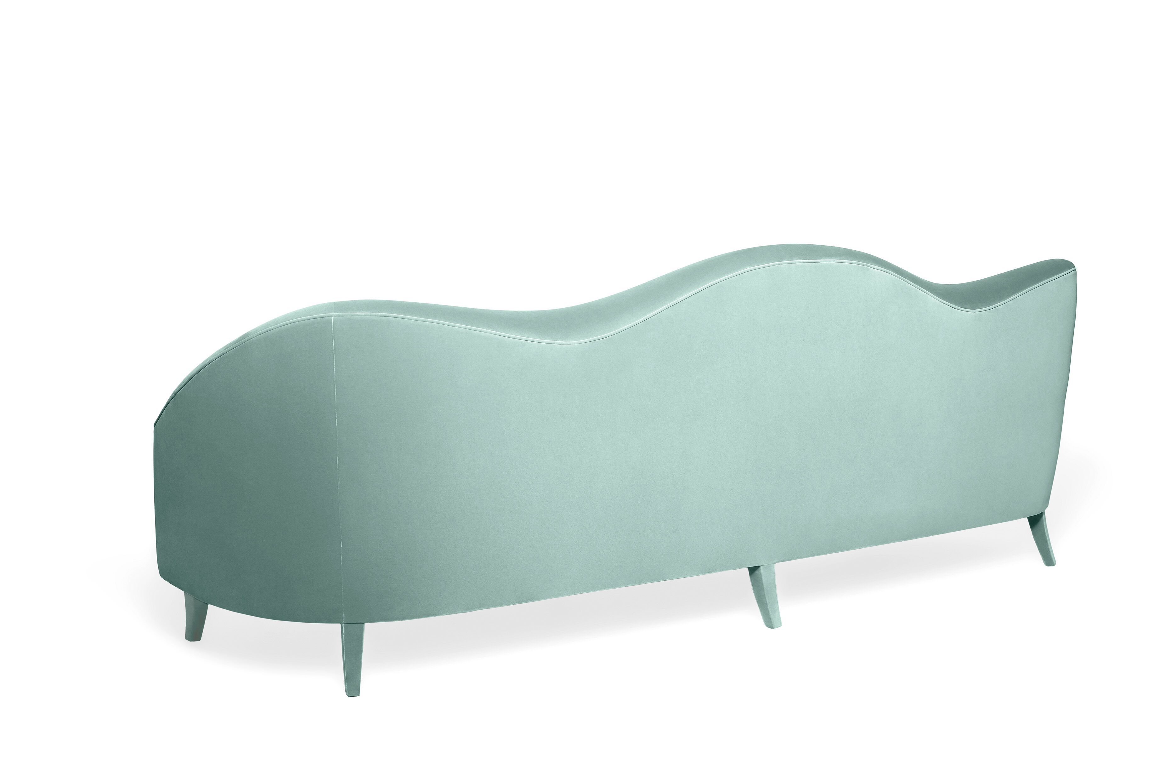 3-местный бархатный линейный диван Munna ROSIE ARCH-00049202 - Вид №3