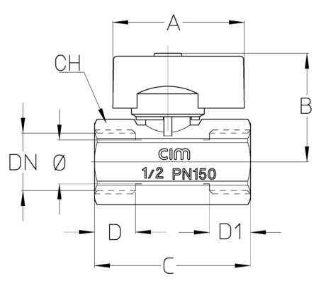 CIMBERIO CIM 011 12 Шаровой кран серии "Мини" ВР/ВР CIM 011  - Вид №1
