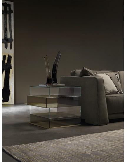 Gianfranco Ferré Home Квадратный журнальный столик из сатинированного стекла Jenga Jen.231.a - Вид №5