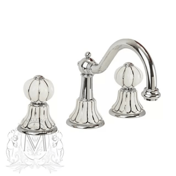 Cмеситель MIGLIORE Olivia ML.OLV-5812BI.CR для раковины, хром, ручки белая керамика ML.OLV-5812.BI.CR - Вид №3