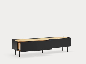 Шкаф для телевизора из шпона с распашными дверцами и ящиками