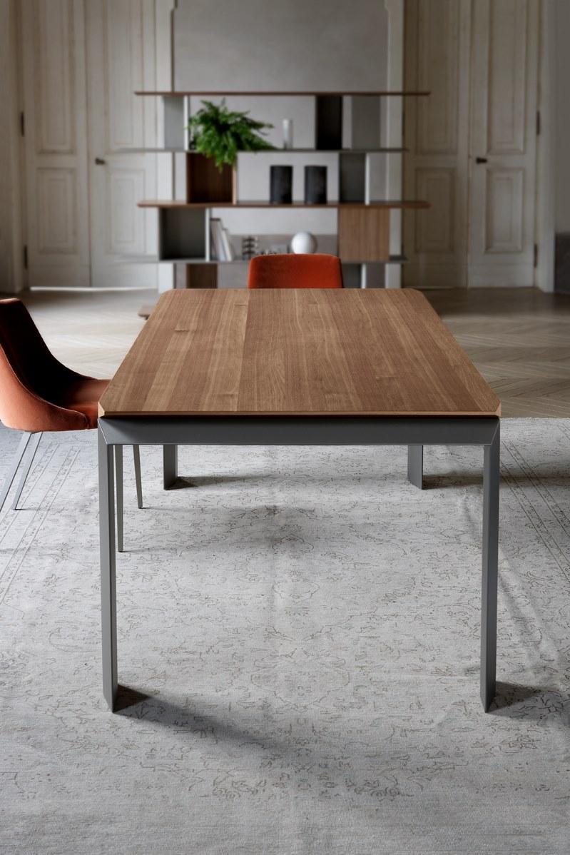 Ronda Design Раздвижной прямоугольный стол из металла и дерева sun-id-1432279 - Вид №3