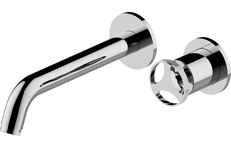 E-11436-C19B-T Настенный прогрессивный смеситель скрытого монтажа для раковины - излив 22,2см - внешние элементы GRAFF Harley