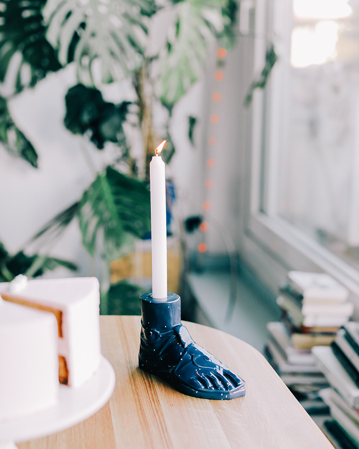 Подсвечник керамический Hestia Krepis синий Doiy DYHESHKBL - Вид №1