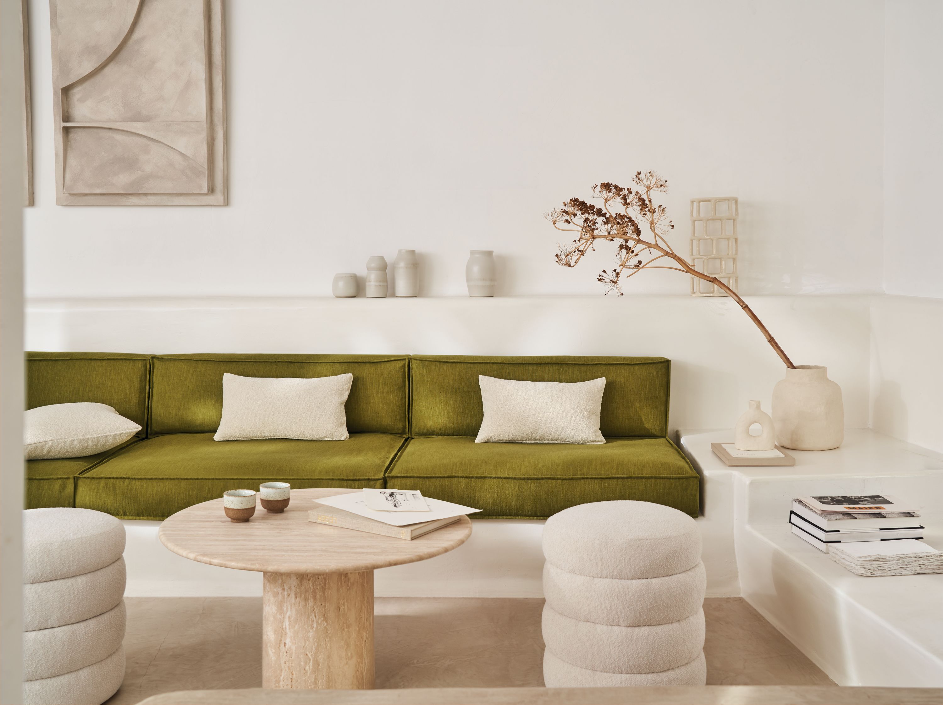 Льняная и хлопковая однотонная ткань для штор Casamance Linefolia ARCH-00026946 - Вид №3