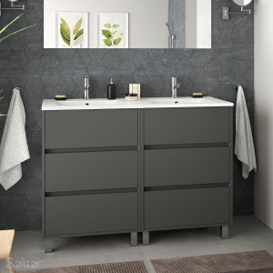 85152 SALGAR Мебель для умывальника ARENYS 1200 MATT GREY + Раковина Мэтт Грей