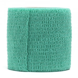 ПР0052033 Бинт ветеринарный самофиксирующийся зеленый 5х450см VETЗАБОТА