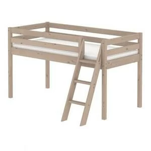 Кровать Flexa Classic с наклонной лестницей, коричневая, 190 см