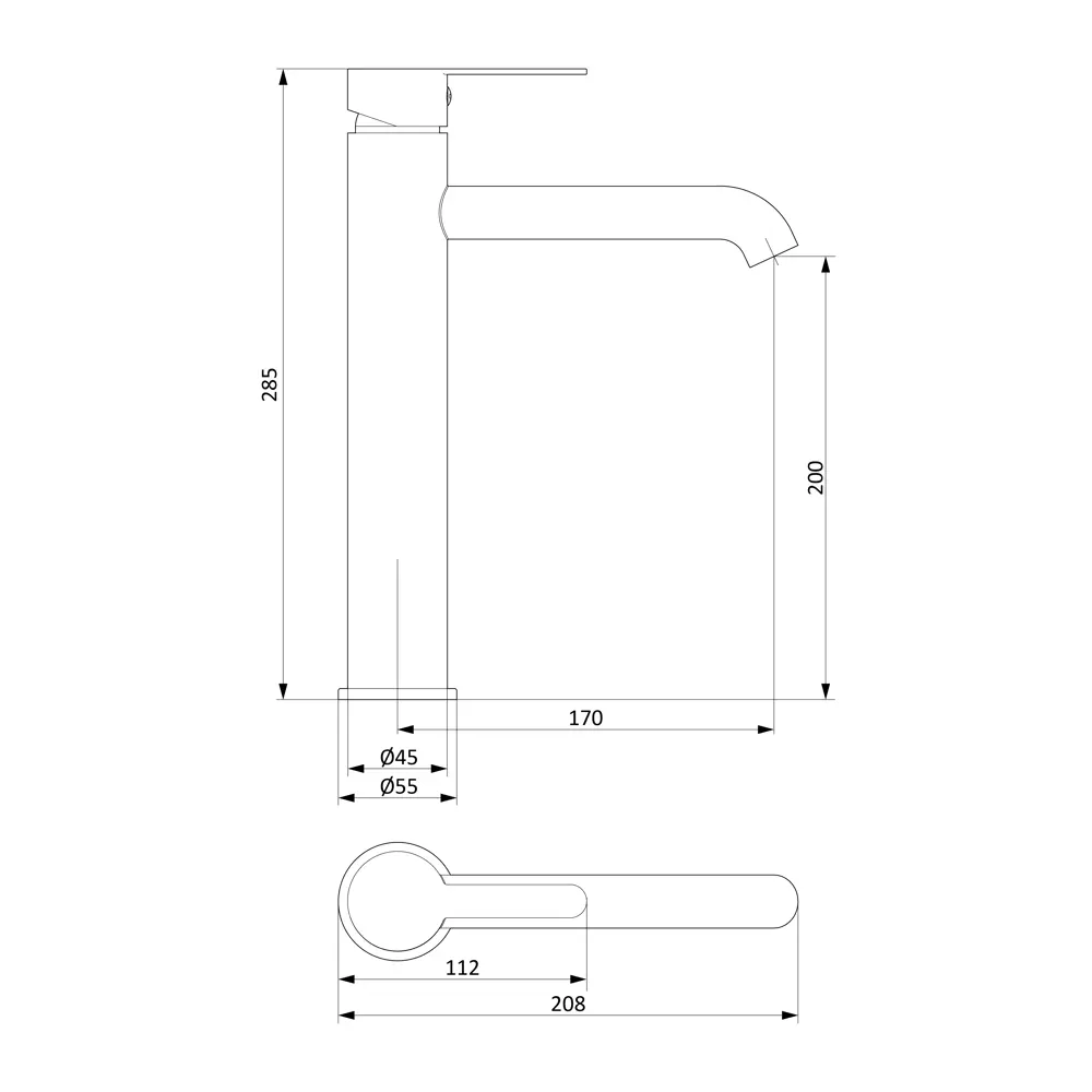 Смеситель Damixa Rowan для раковины с установкой на столешницу в бронзовом цвете 89358839 STLM-1344866 - Вид №2