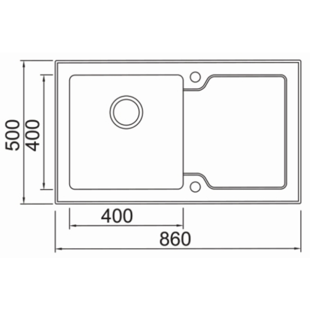 Кухонные мойки Eco Glass SMG-860B.B SEAMAN  - Вид №2