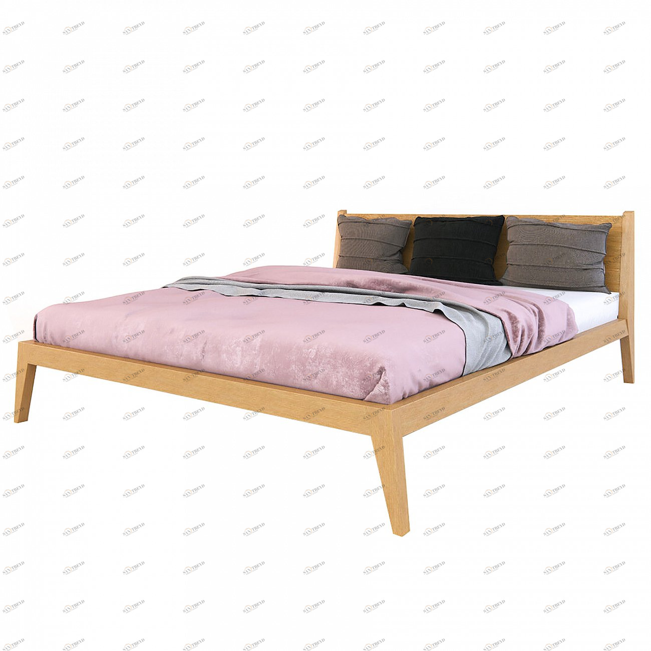 Кровать полутораспальная 140x200 светло-коричневая Fly BRAGIN DESIGN ДИЗАЙНЕРСКИЕ 256385 Бежевый 
