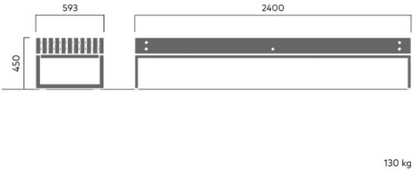 VESTRE Модульная скамья из стали в современном стиле без спинки sun-id-1468277 - Вид №17