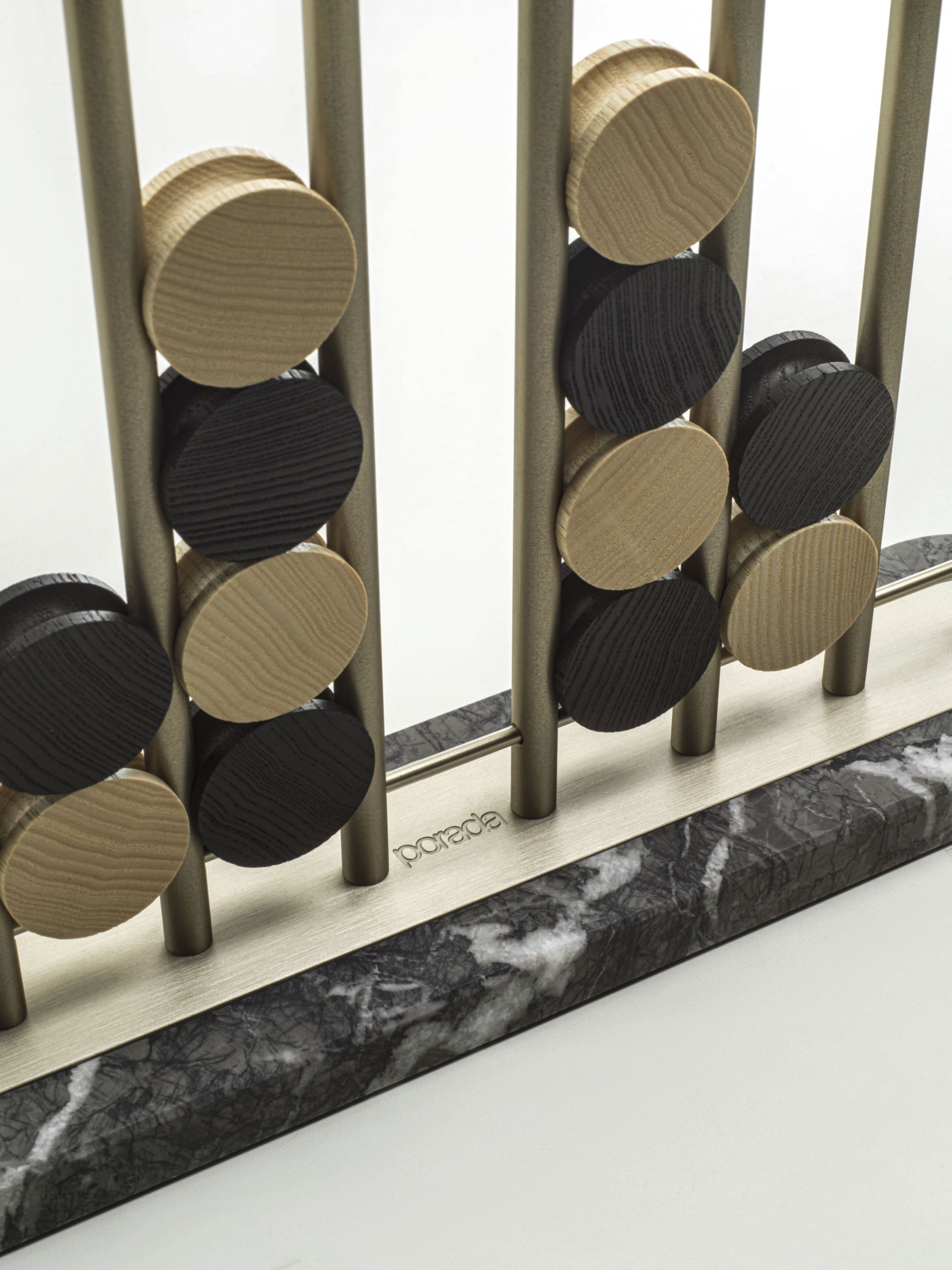 Настольная игра из Карнико-серого мрамора и грецкого ореха Porada двадцать четыре ARCH-00121927 - Вид №5