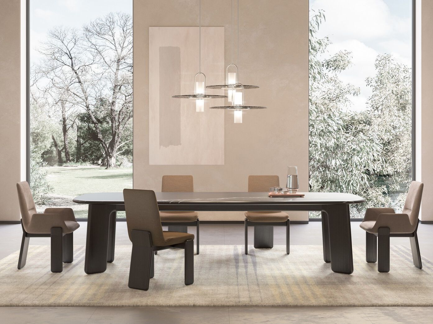 Прямоугольный деревянный обеденный стол CPRN HOMOOD Shapes 2025 ARCH-00095000 - Вид №1