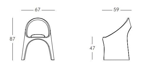 Штабелируемый стул из полиэтилена SLIDE ARCH-00114199 - Вид №10