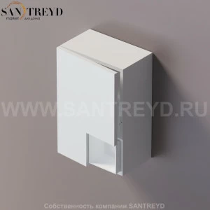 FLAT V Подвесной шкаф с мыльницей с петлями слева. Отделка: белая краска. AFXMO240042ZZ