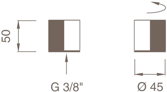 Ceadesign Крышка открытого / закрытого крана для горячей воды Duet Det 45 - Вид №1