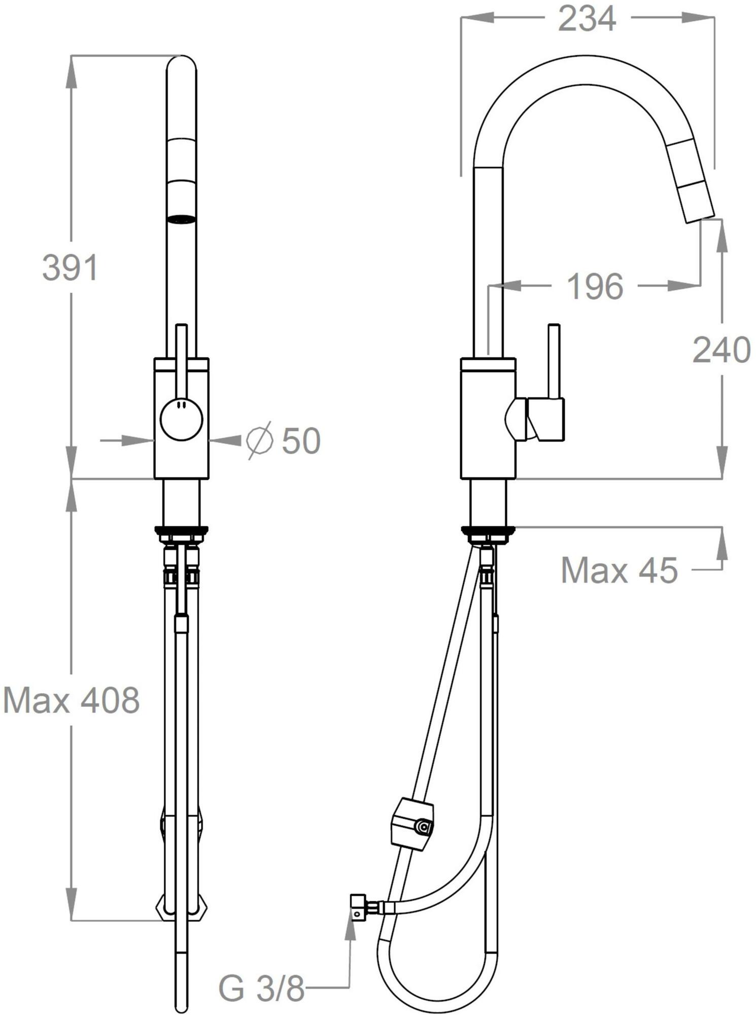 Fir Italia Смеситель для кухни на столешнице Kitchensteel 4876102 - Вид №2