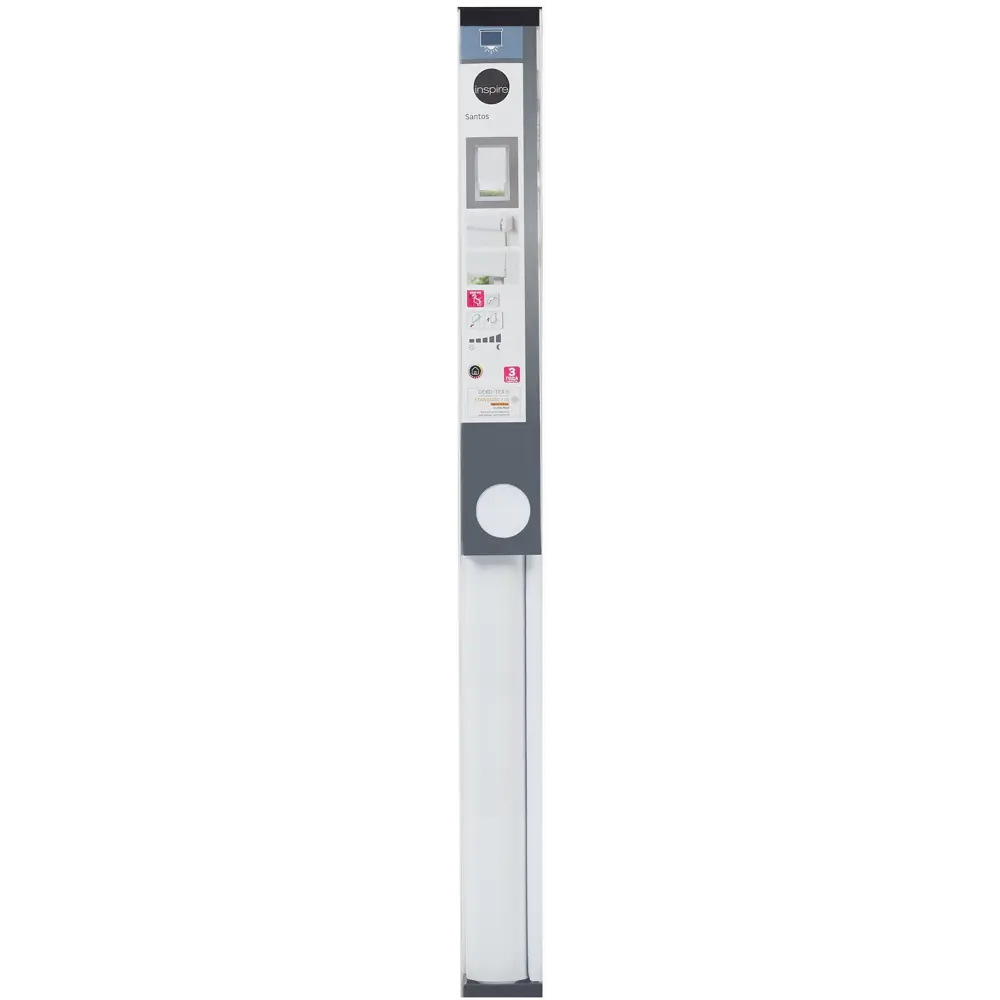 Штора рулонная блэкаут Inspire Santos 180x175 см белая White 0 82668313 STLM-2035399 - Вид №5