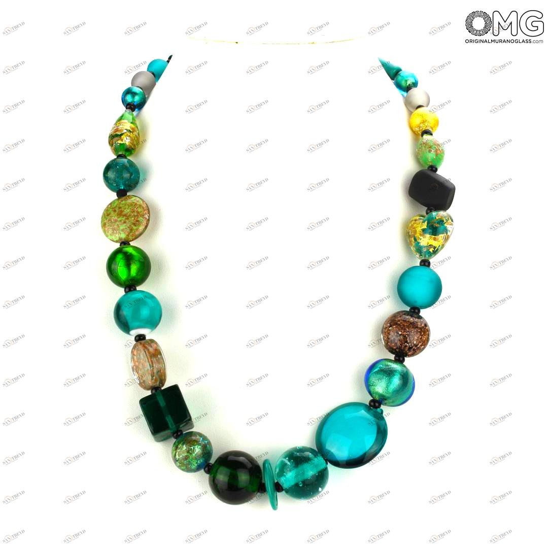 4761 ORIGINALMURANOGLASS Ожерелье с венецианскими бусинами Zattere 52 см 
