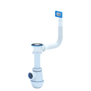 Сифон для кухонных моек  АНИ Грот 1 1/2"х40мм с гибким переливом A0140S