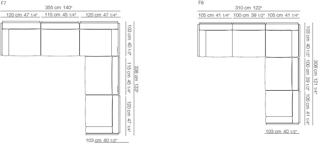 arflex Угловой диван с тканевой обивкой Frame sun-id-1470612 - Вид №4