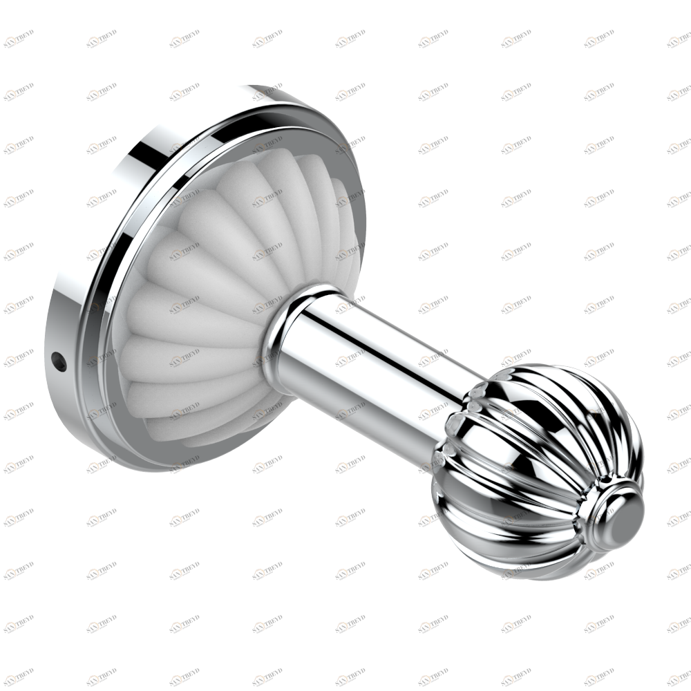 U1D-517 Крючок для халатов одинарный Thg-paris Mandarine со светлым хрусталём Хром U1D-517 CAT.A