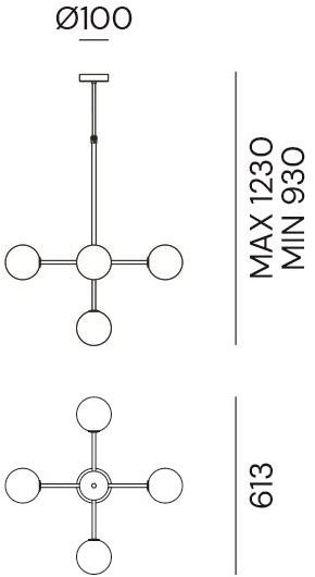 Il Fanale Подвесной светильник из латуни Molecola 275.09.ont - Вид №2