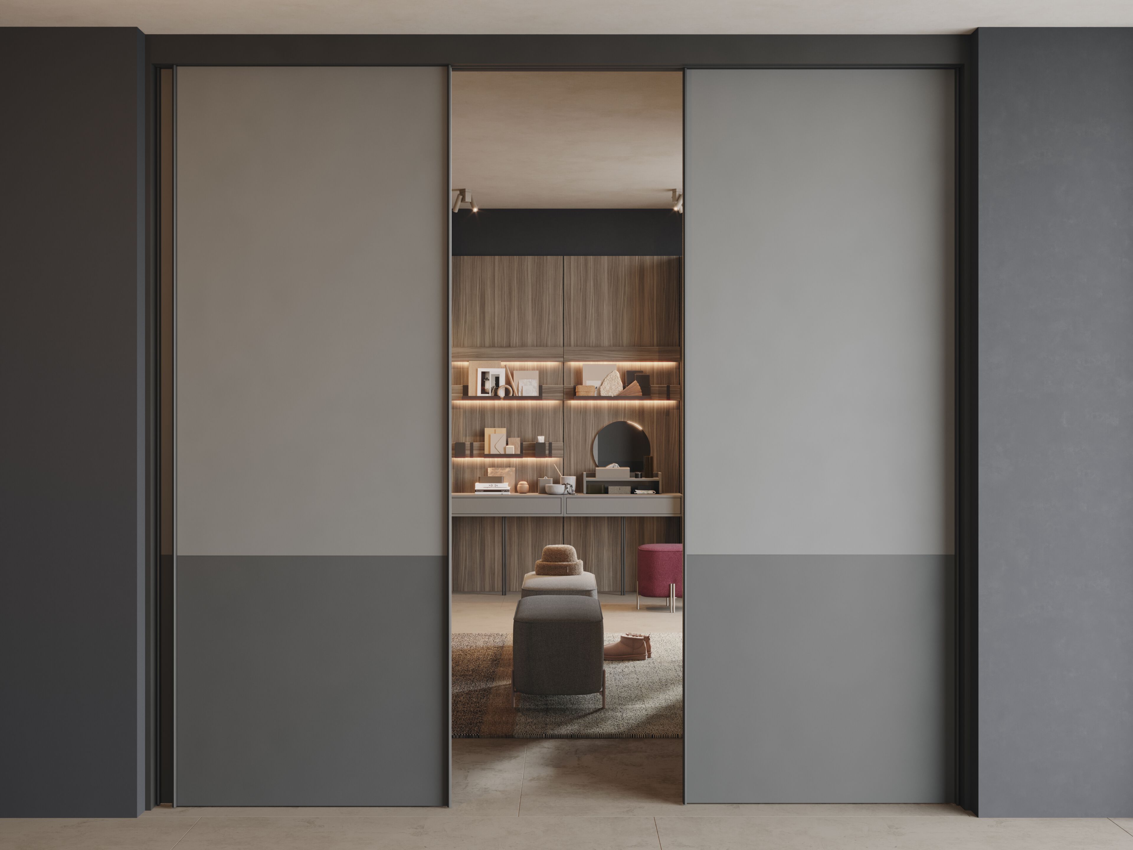 Шкаф для одежды со стойками и обшивкой Giessegi богини красоты ARCH-00046817 - Вид №2