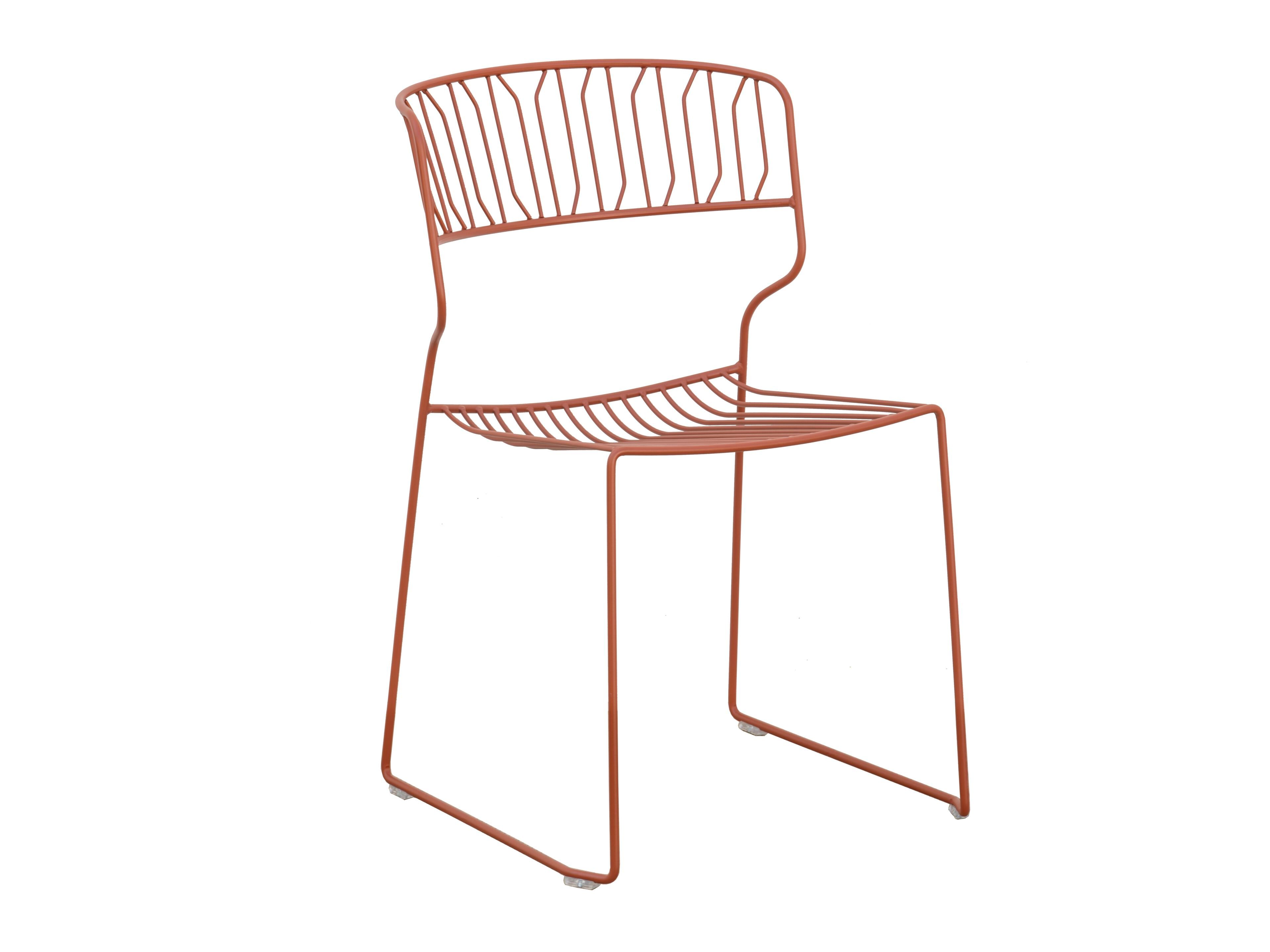 Стальной штабелируемый садовый стул с порошковым покрытием iSimar Мартини ARCH-00089273