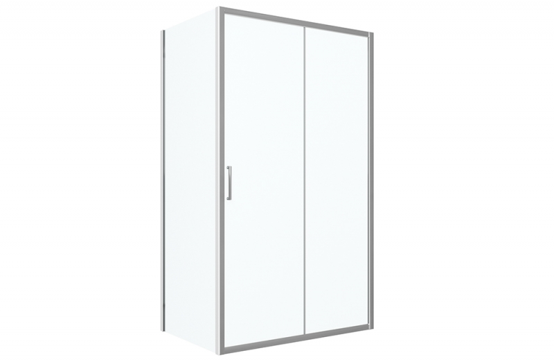 Душевое ограждение (без поддона), одна раздвижная дверь DROP BS120.3100A bravat - Вид №2