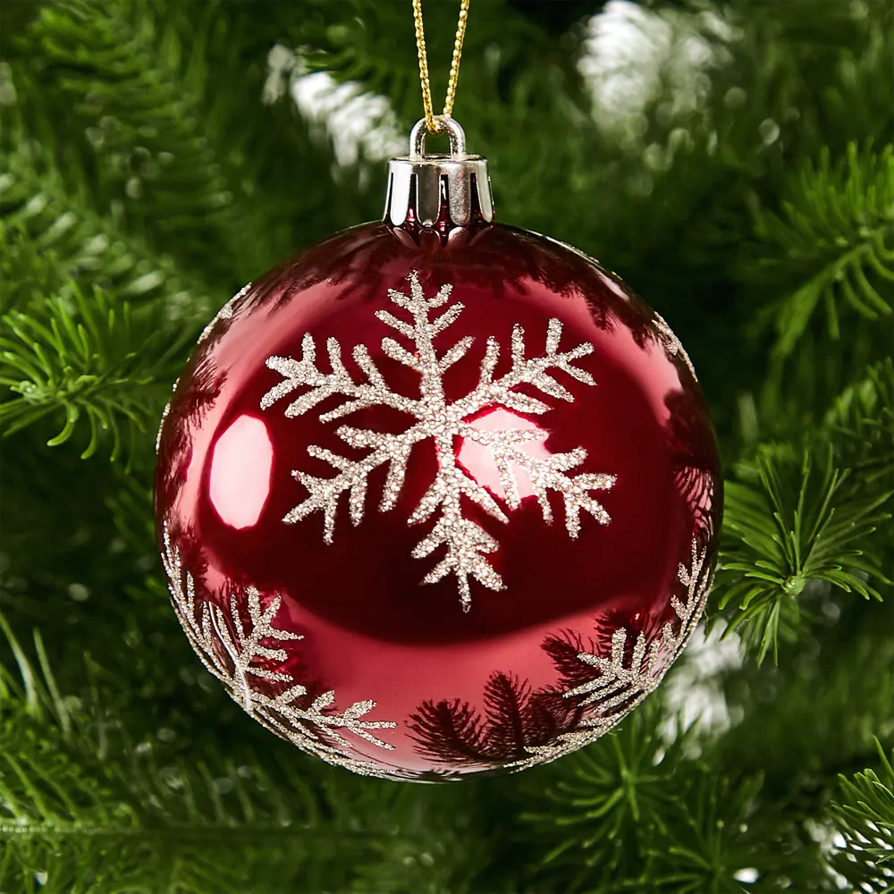 87036427 Елочное украшение Шар с узором Christmas ø7.8 см цвет розовый STLM-1490002 Santreyd 