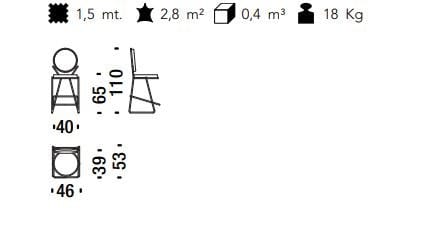 Высокий мягкий стул MOROSO Double Zero ARCH-00100422 - Вид №4