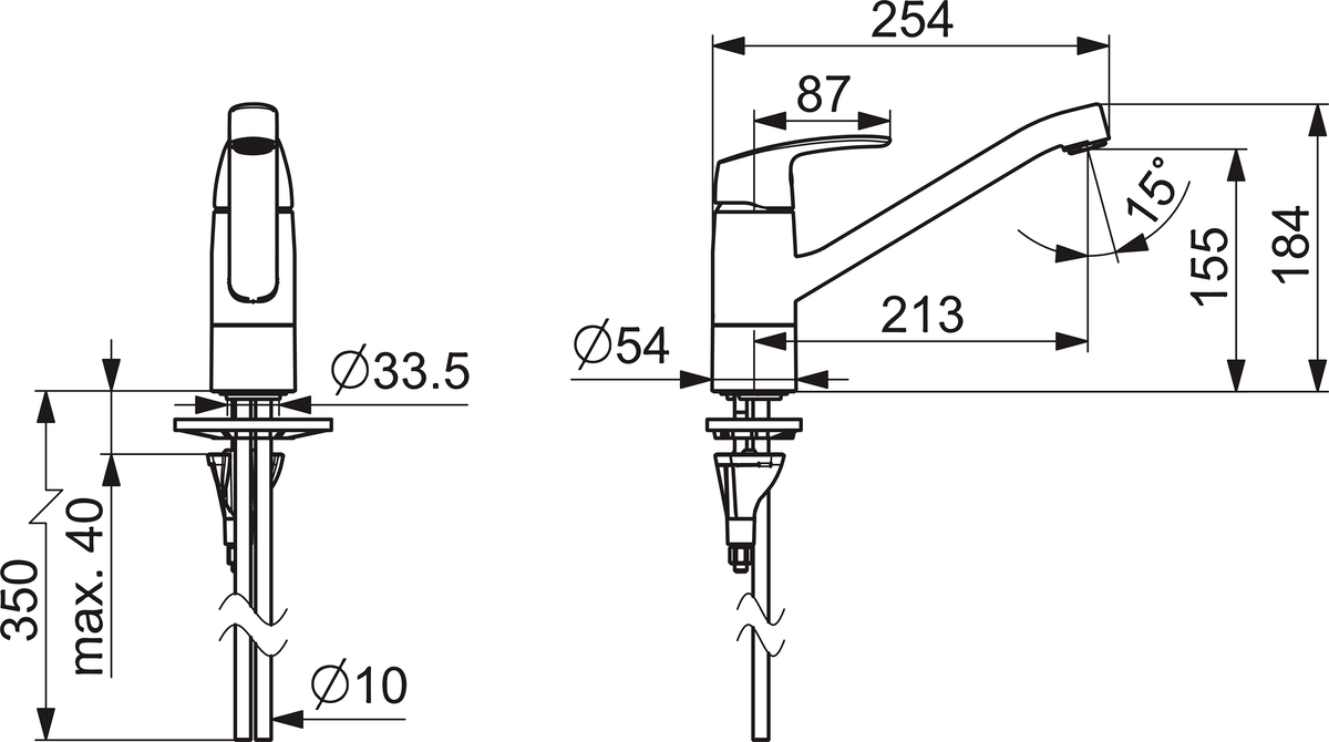 Oras 1030S Смеситель для кухни 1030S Safira Хром  - Вид №1