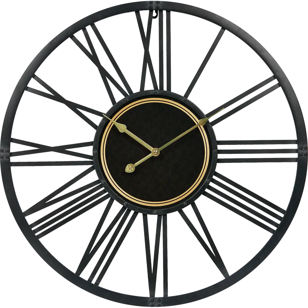 Часы настенные Dream River EA1131 круглые металл цвет черный бесшумные ø60 Осень STLM-2100162 - Вид №1