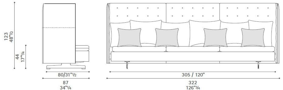 Poltrona Frau Диван с высокой спинкой La collezione - divani e poltrone sun-id-1429752 - Вид №12