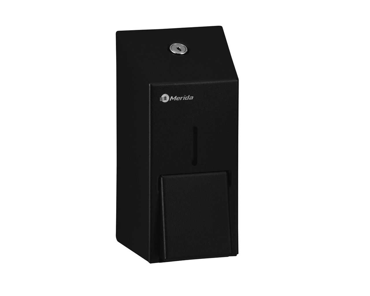 DSC102 Дозатор жидкого мыла STELLA BLACK LINE MINI, емкость бака 400 мл, черный Merida 