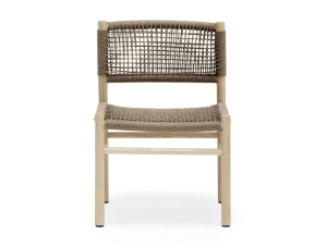 Стул из массива дерева и морской веревки