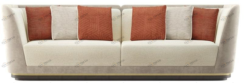 FRATO 3-х местный бархатный диван  Fup220029aaa 