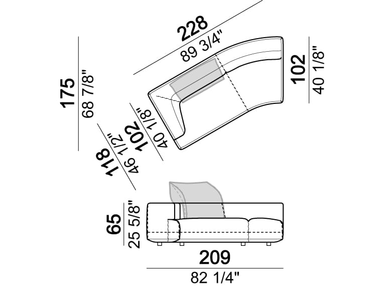 Dormeuse мягкая кожа Arketipo Starman ARCH-00117411 - Вид №3