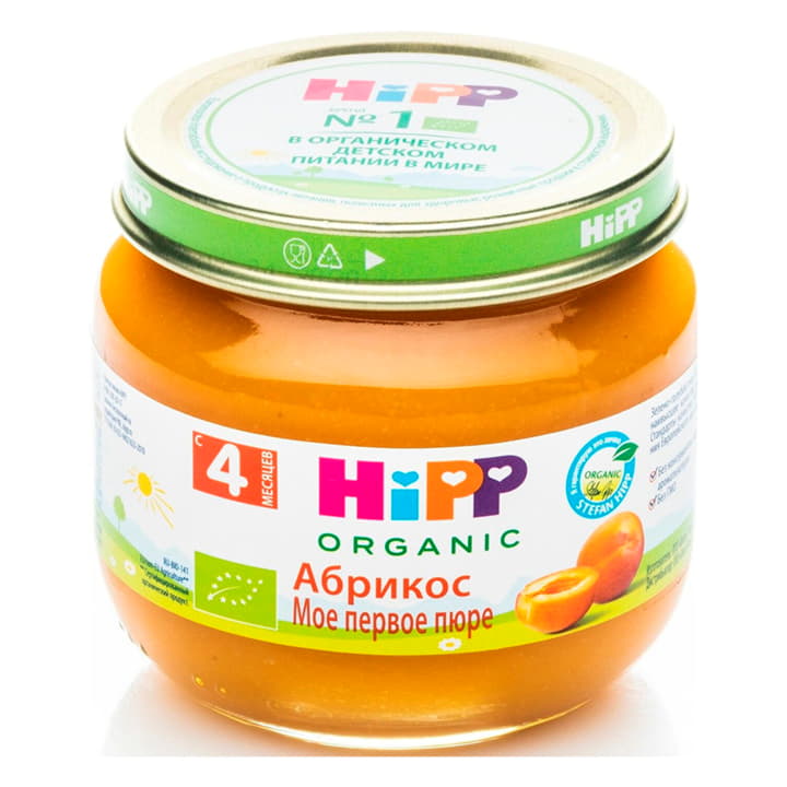 Фруктовое пюре Абрикос с 4 месяцев мое первое пюре HiPP 80 г Santreyd 15605 - Вид №1