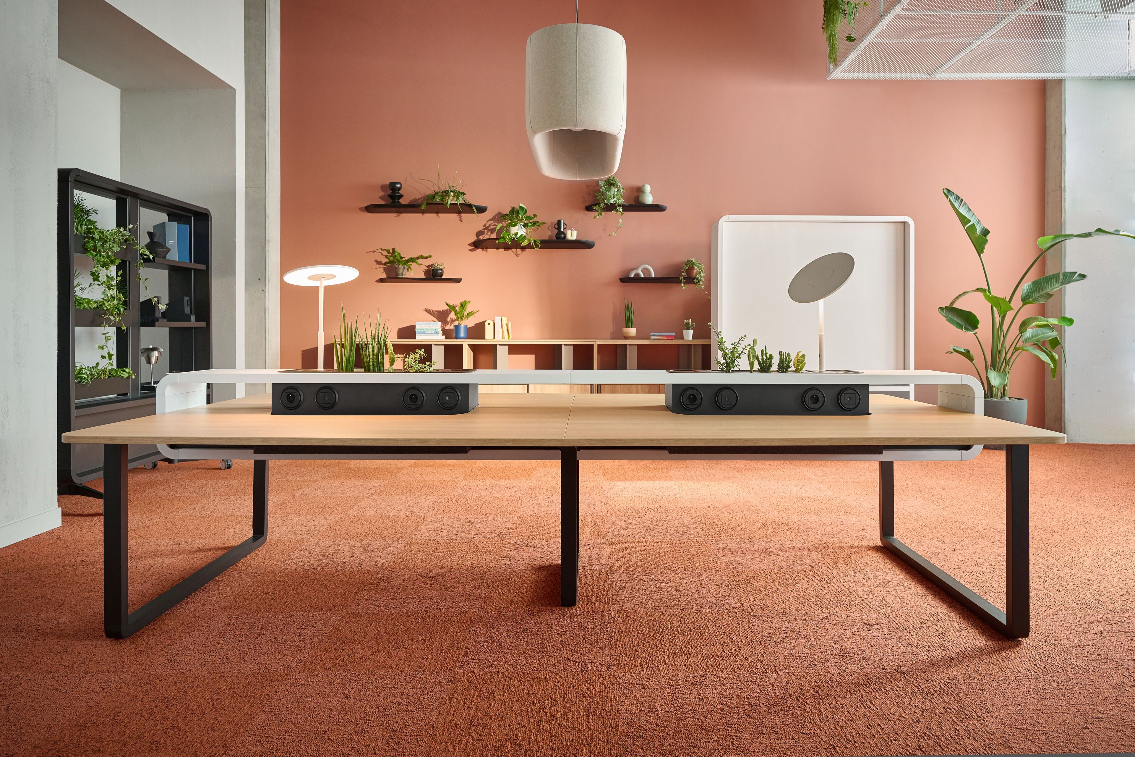 Прямоугольный стол для совещаний с электрической розеткой Mikomax Smart Office Hushoffice ARCH-00008619