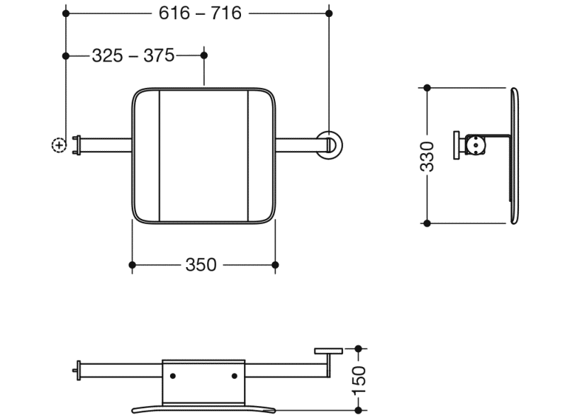 900.51.903XA поддержка спины HEWI Stützen  - Вид №2